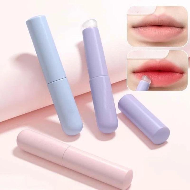 Silicone Lip Brush with Cap, Portable Lipstick Applicator | ABS Handle for Even Blending & No-Smudge | Hygienic Lip Liner Tool for Matte Liquid Lipstick Beauty Travel Brush