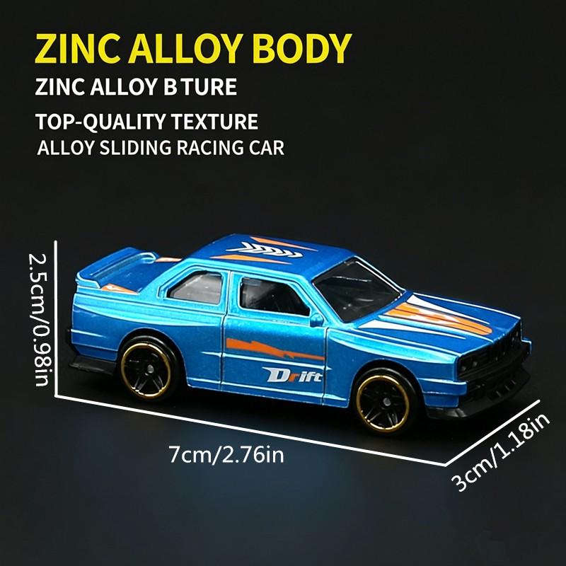 6-Piece Alloy Race Car Toy Set, Collectible Model 1:64 Scale, Rally Simulation, Vibrant Mini Metal Cars, Perfect for Party Gifts