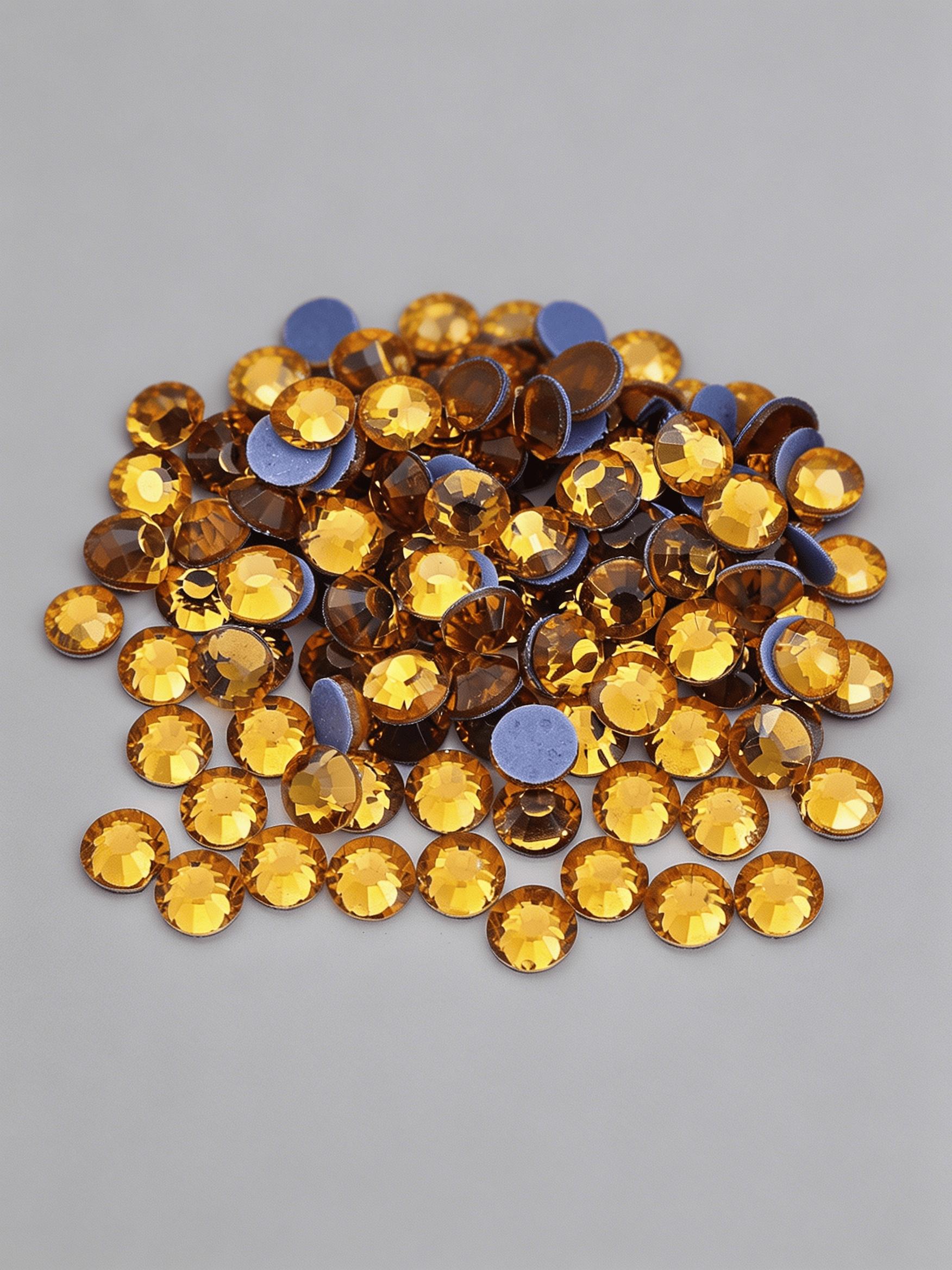 Heat Press Flat Back Rhinestones, 2880 Pieces, High Brightness Sparkling Decorative Gems, Ideal for Creative DIY Crafts