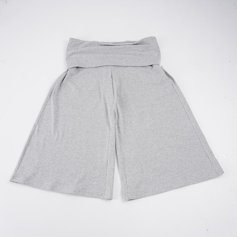 Women's Street Style Casual Solid Color Ruched Mid-Length Shorts, Elastic Waist Capri Pants, Loose-Fitting Below the Knee, Summer New Arrival, Casual Fashionable Shorts, Capris Shorts, Elastic Waistband Shorts