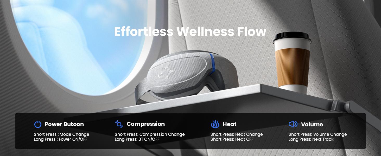 【Bob and Brad Smart Eye Massager】EyeOasis 2-Eye Massager with Heat and cold Bluetooth Music, Comfort Eye Mask for Relaxation, 10 Massage Modes, 15 mins Auto-Off, Ideal Gift for Men & Women, Present Recommended by professional physical therapists