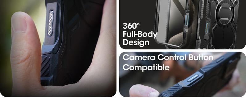 i-Blason Phone cases for iPhone 16 Pro Max / 16 pro / Plus MagSafe,Camera Control Button Cover,Camera Cover Stand,Military Protection,Full-Body Magnetic Phone Case with screen protector Smartphone Cellphone