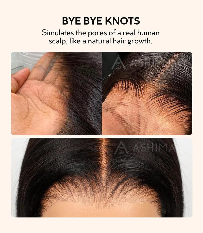 Ashimary 360 Invisi Strap Deep Wave Dark Highlight Pre Everthing 360 Lace Frontal Glueless Install Wig 180% Density Curly Hair