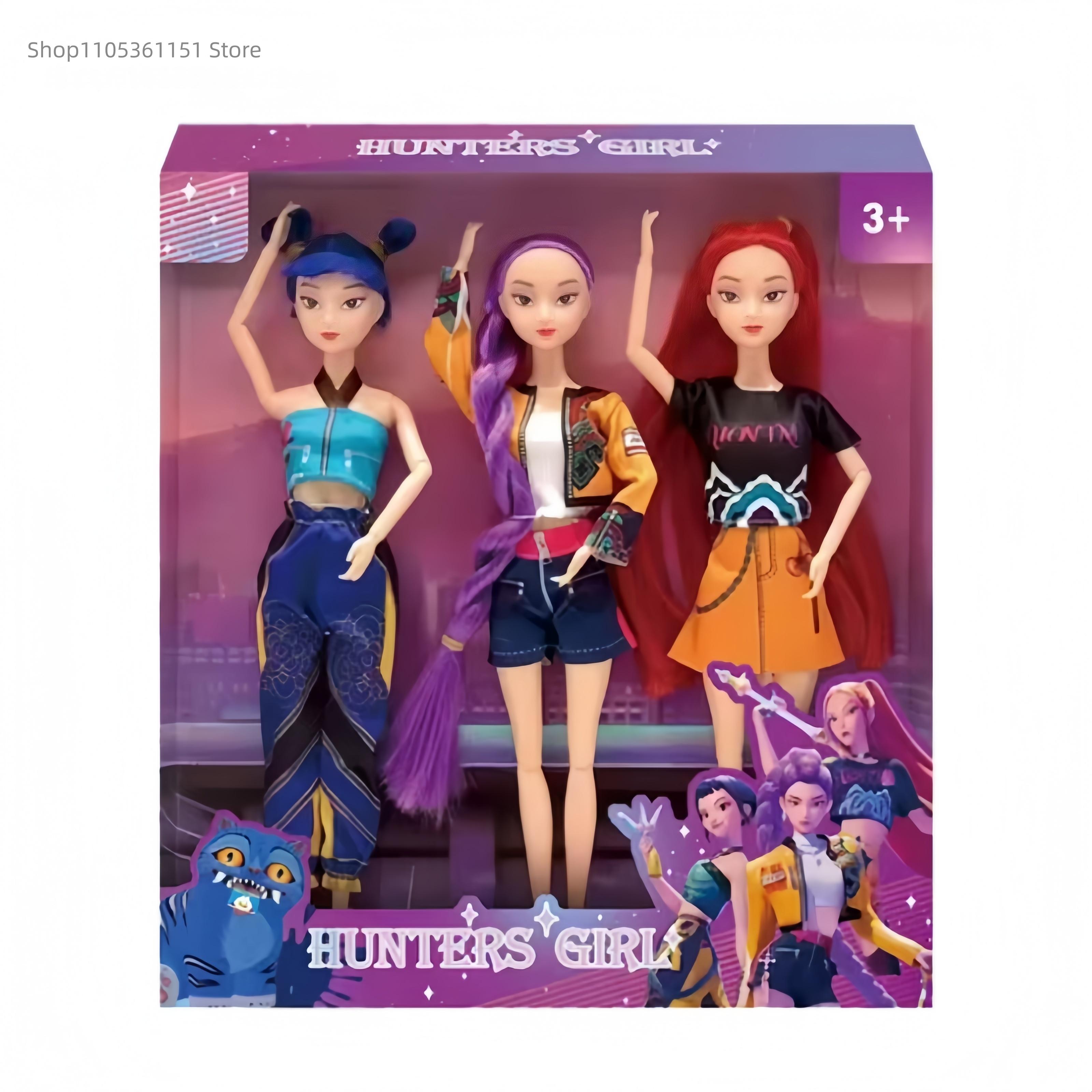 Hot High Quality Music style Anime Kpop Demon Hunters Doll Vinyl Toy Rumi Mira Zoey Demon Hunt Holiday gifts for Childrens