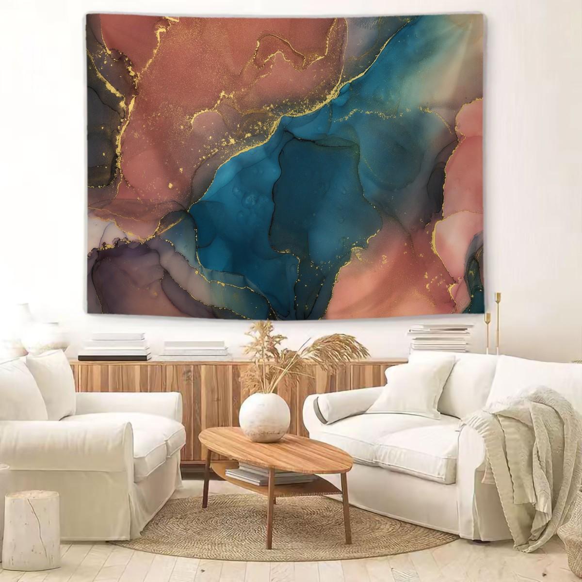 Marble Ink Print Tapestry, Multiple Styles, Soft Lightweight Durable, Wall Hanging Decor for Bedroom Living Room, Ideal Gift Choice