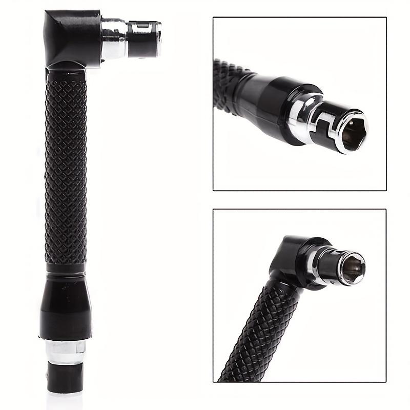 Hexagonal screwdriver bit 90-degree double-headed handle 6.35mm wrench tool black non-slip manual screwing accessory