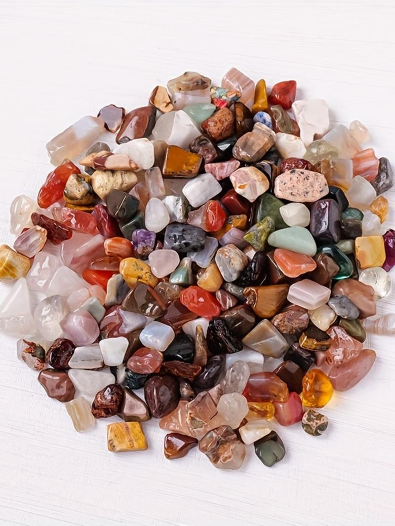 Natural Stone Decoration, Colorful Natural Crystal Stone, Natural Crystal Stone Aquarium Gravel, Sea Glass Rock Sand for Fish Turtle Decoration, Fish Tank