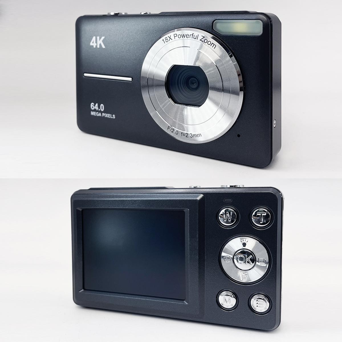 Fhd 1080P Digital Camera, SD Card Expansion Supported, 18x Digital Zoom, Portable Mini Camera for Teens Students, Gift Idea