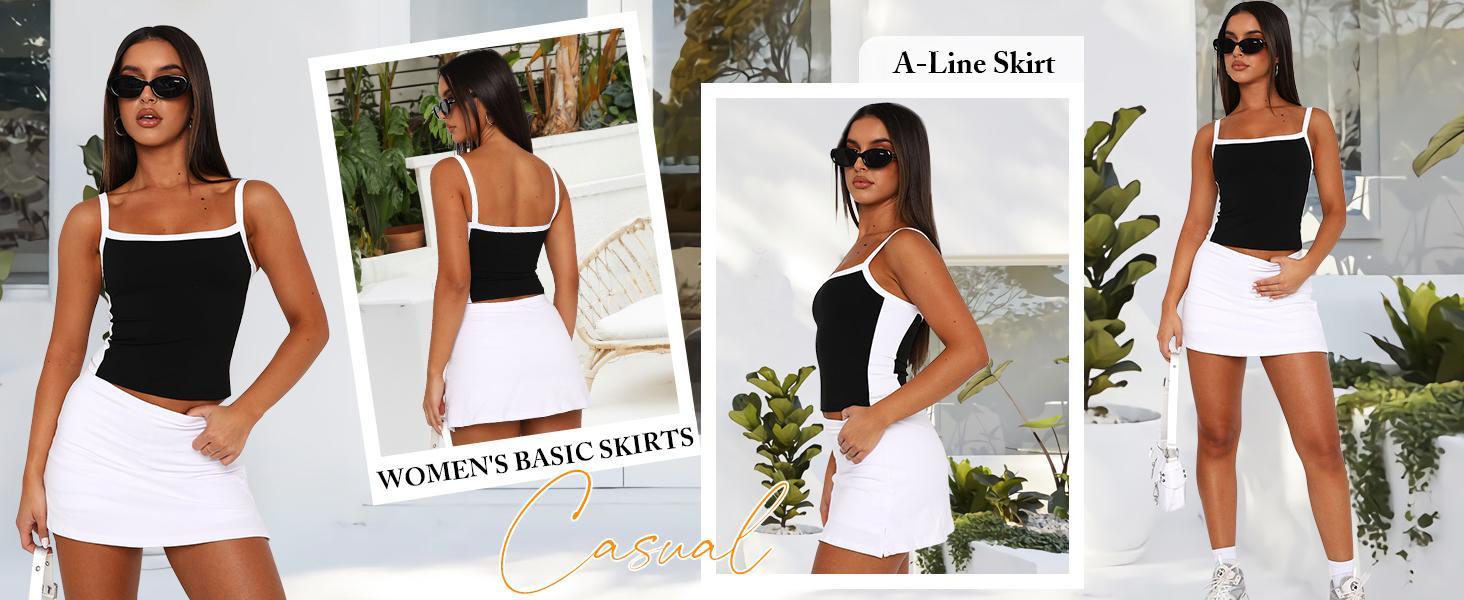 Women's High-Waist Stretch Fitted Pencil Bodycon Mini Skirt - Sexy Split Hem, 2026 Style, Black, White, Ideal for Holidays, Parties, Black Skirt, Skirts