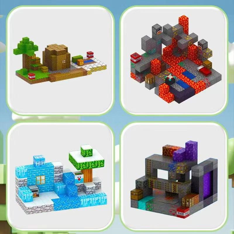 Magnetic Building Block Toy Set, DIY Educational Puzzle Blocks, Creative Playset for Kids & Toddlers, Perfect Gift Idea