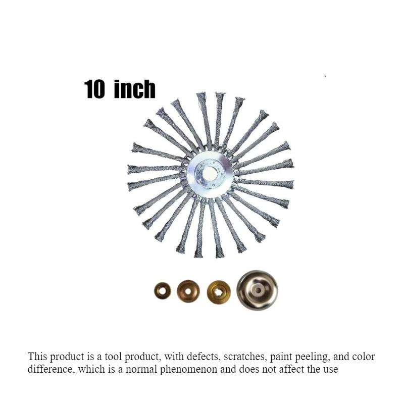 Small Lithium Battery Weed Wiper Brush, Universal Garden Grass Cutter, Fits 6-10 Inch Trimmer Blades, Rotating Steel Wire Weed Whacker Head