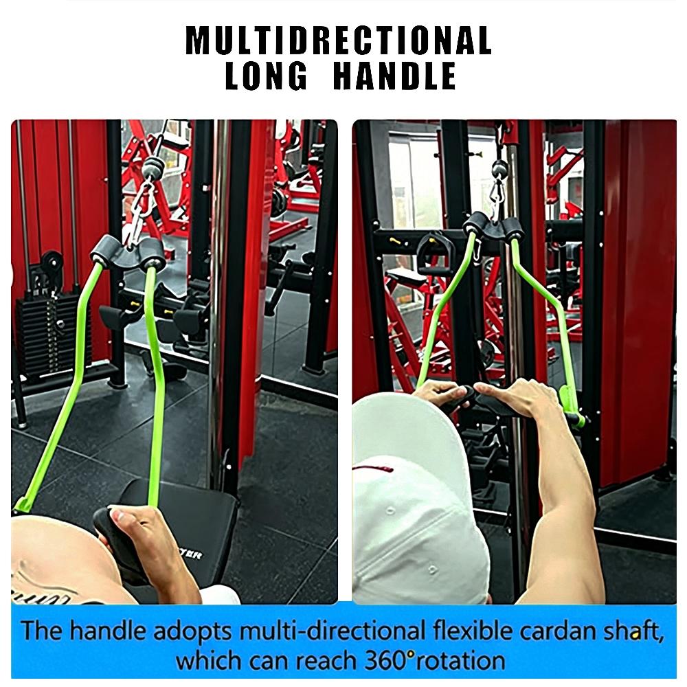 KORIKAHM Adjustable Lat Pull down Bar, Cable Machine Attachments for Gym, Home Gym Fitness T-bar Row Pulldown Attachments, Lat Pull Down Machine Wide Grip Neutral Grip Handle, Home Workout Equipment, Gym Accessories
