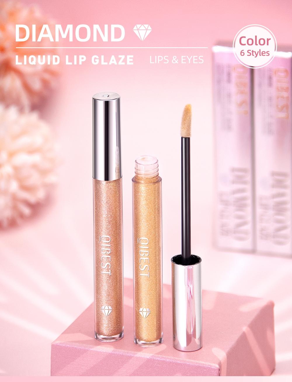 Liquid Lipstick Gloss, Dual-Use Eye Shadow and Lip Color, Long-Lasting, Easy Application, Shimmer Finish, Silver Gold Colors