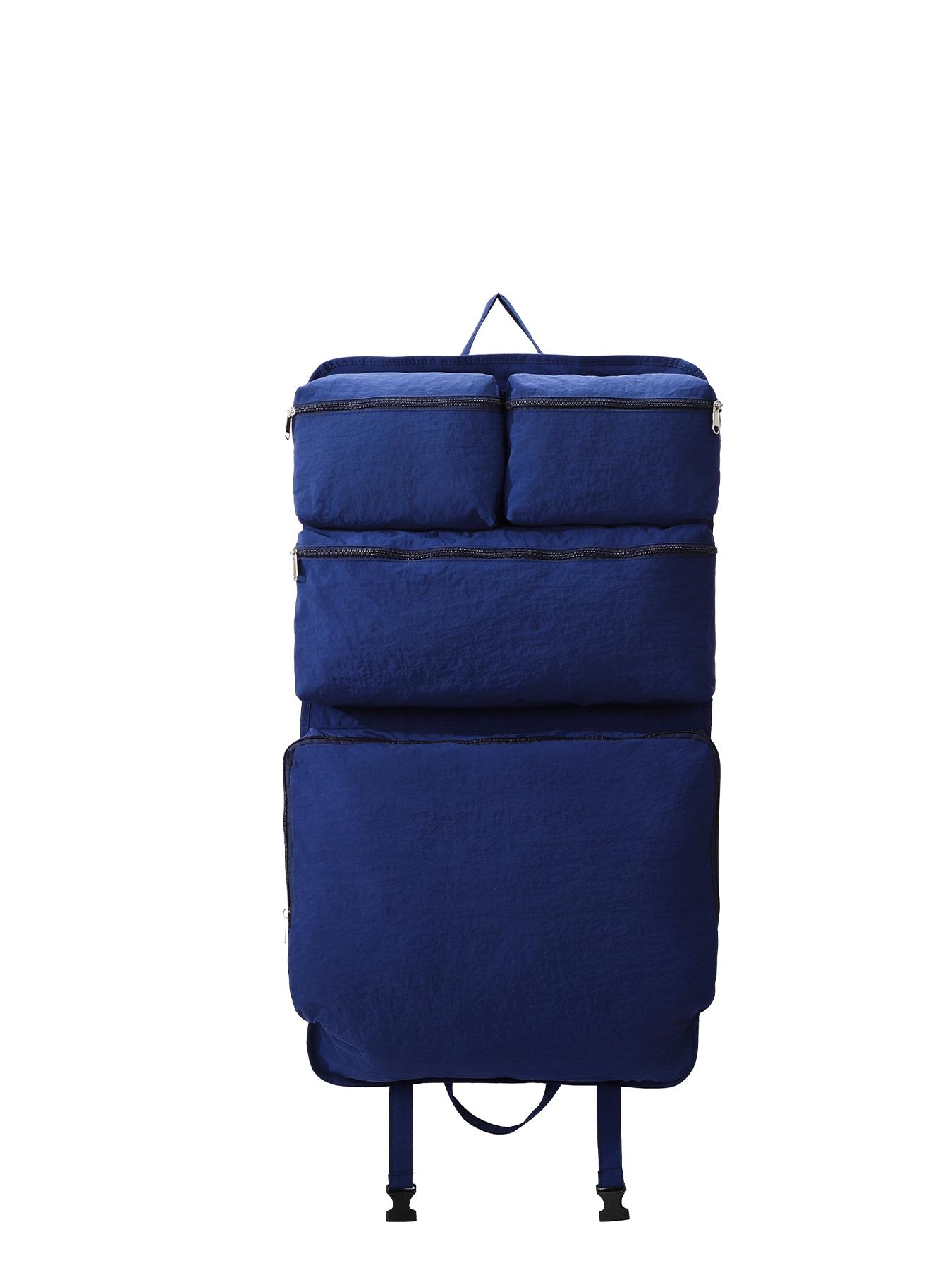 1pc  Solid color layered travel storage bag with multiple compartments, classified storage, zipper closure, lightweight material, luggage expansion tool suitable for business trips, clothing organization, super worry free storage bag