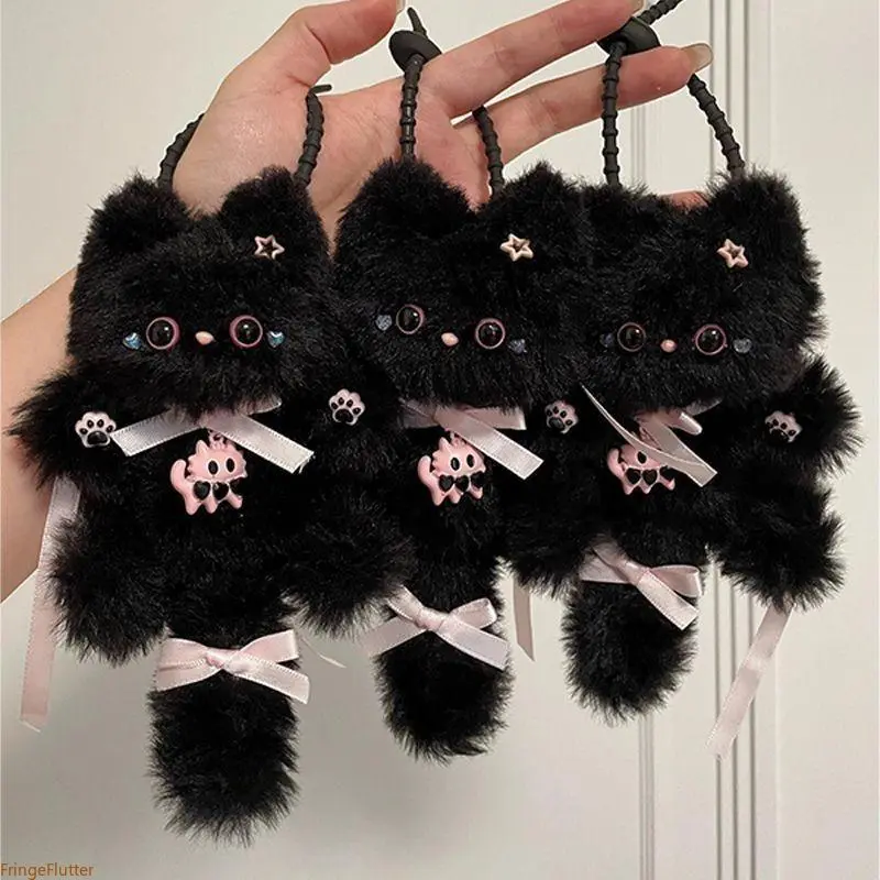 DIY Plush Pipe Cleaner Kitten Craft Kit - Beginner-Friendly Crafting Set with Fuzzy Fur Handmade Kitten Doll, Kawaii Accessories Bag Charm, Cute Collectibles Birthday Gift for Girls
