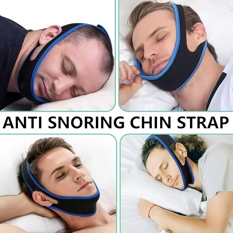 New Anti-Bruxism Mouth Guard Mouthpiece Snore Stopper Chin Support Strap, Unisex Health Snoring Solution, Comfortable Sleep Aid