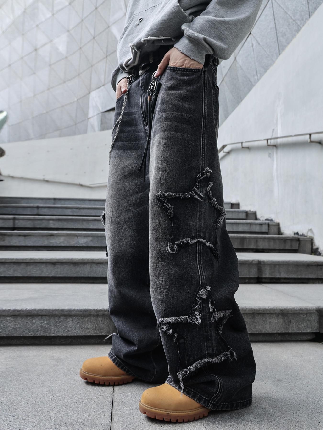 Four-Season Washed Vintage Loose Straight Leg Jeans, Y2K Street Style Denim Jeans, Perfect Gift for Husband and Boyfriend