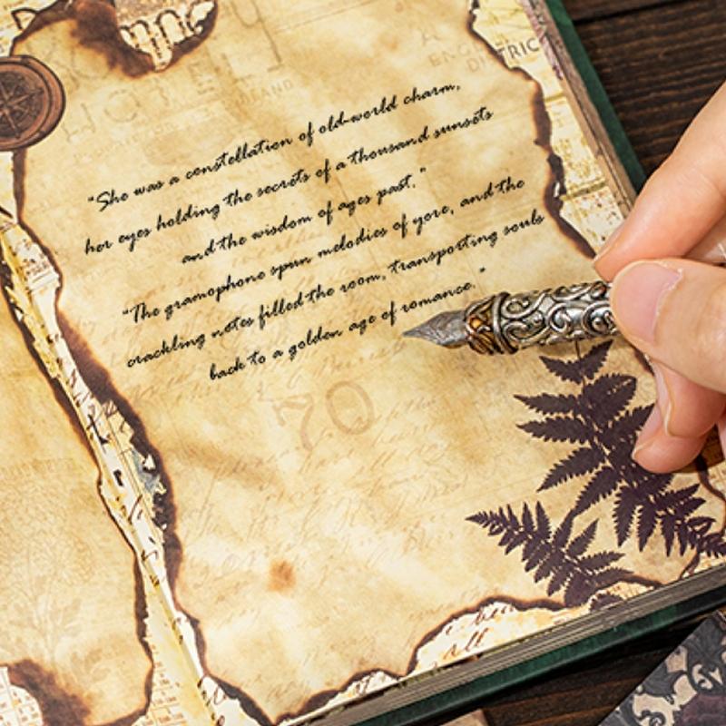 Vintage Style Material Paper Book, 192pcs/set Scrapbook & Journal Making Paper, DIY Decorative Craft Paper for Scrapbooking & Journal Making