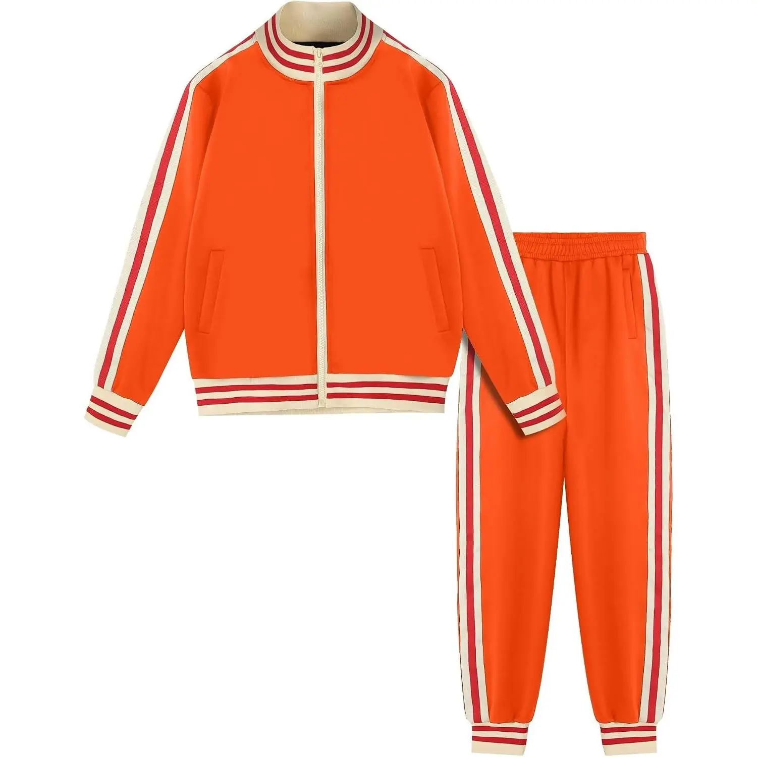 Boys' Tracksuits Set Long Sleeve Full Zip Active Jackets & Jogger Pants Suits 2 Piece Kids Sweatsuit for 4-12 Years