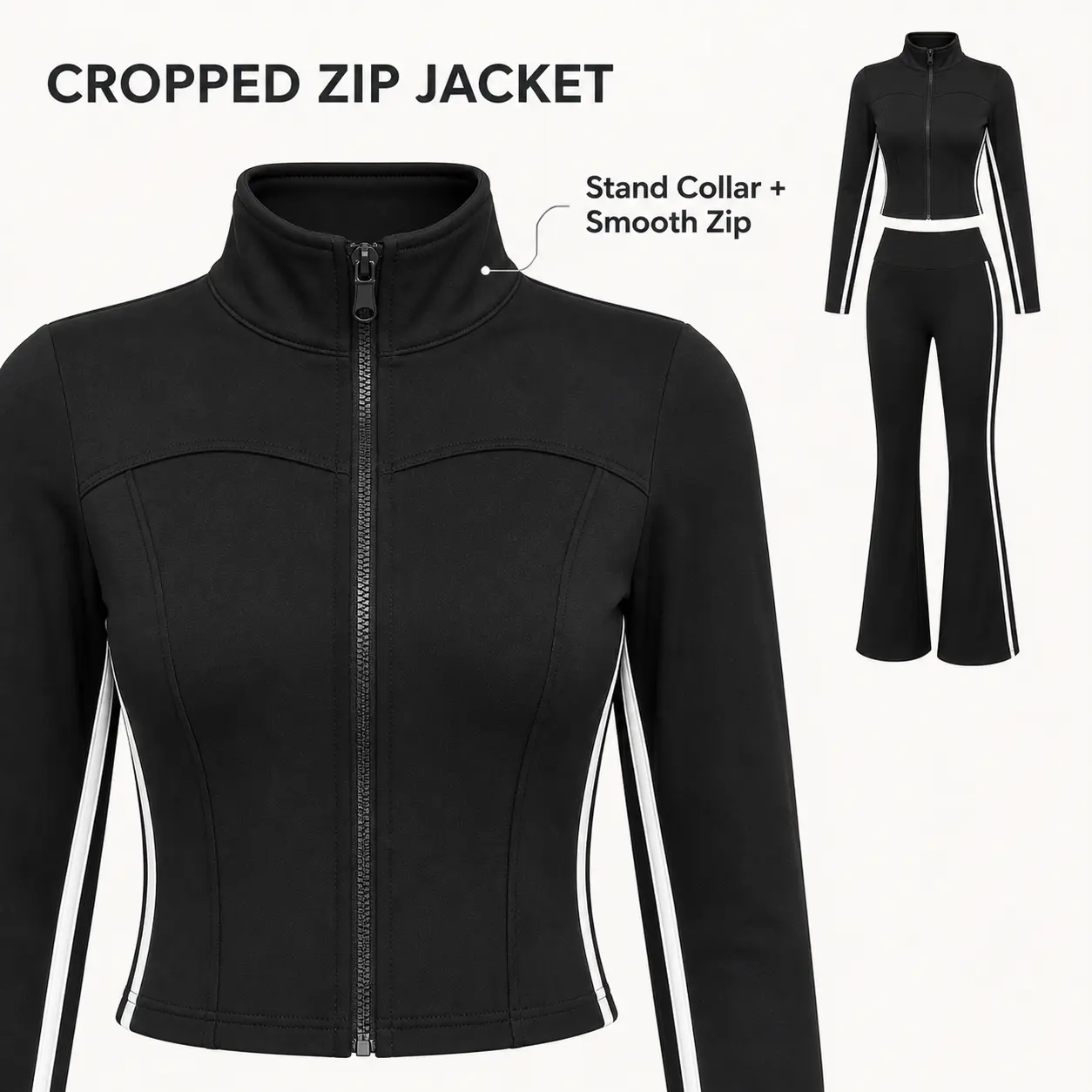 Women's Stretch Tracksuit Set with Slim Sporty Fit