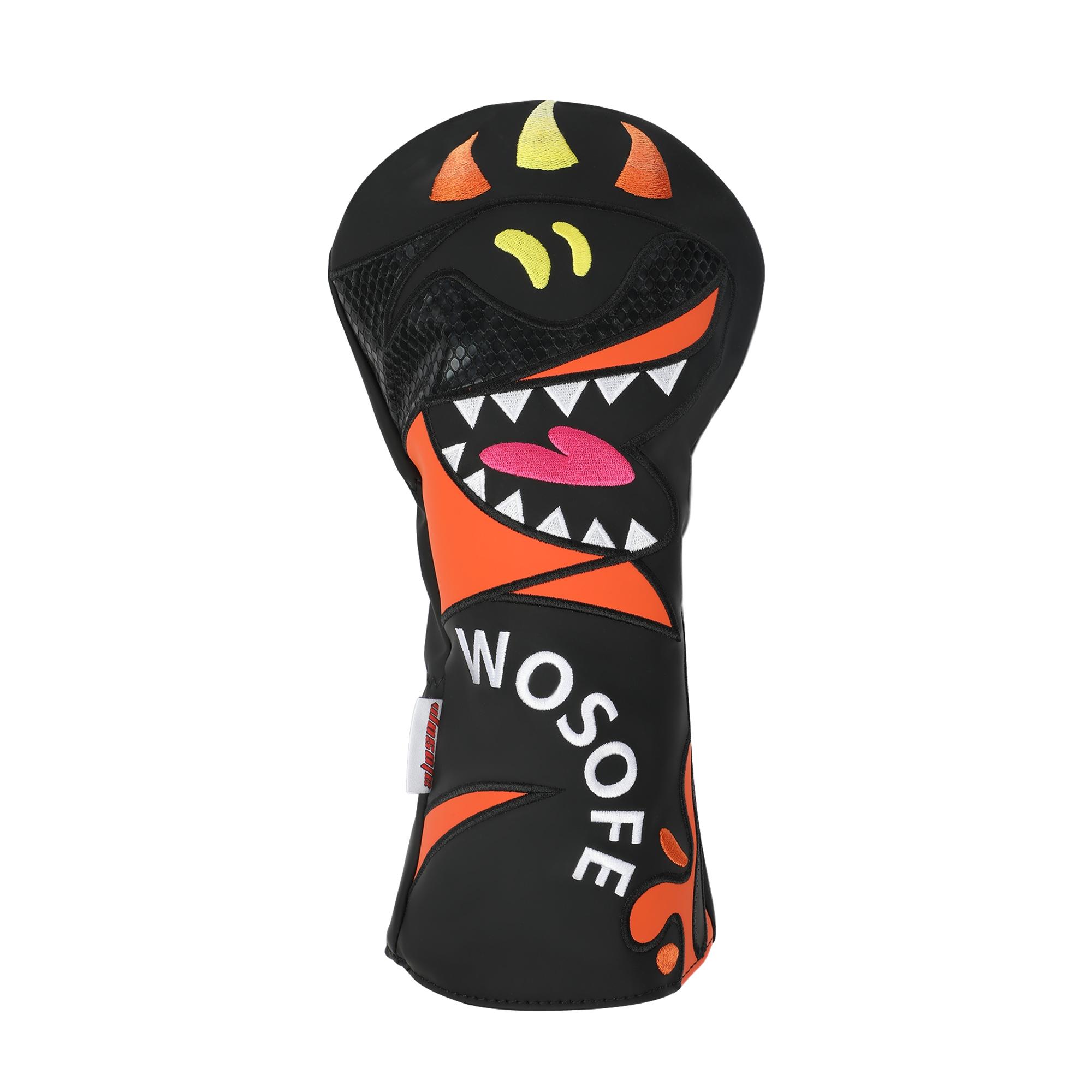 1 Golf Club Cover,Featuring a playful shark design embroidery,Provides all-around protection for your club,Fits 460cc clubs,Available in 3 colors,Golf driver head cover