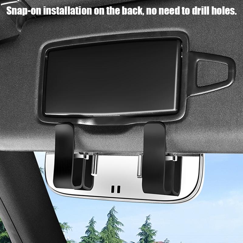 Chevrolet Car Sunglasses Eyeglass Case, Storage Box, Glasses Holder Clip, Includes Two Stands, Suitable for Chevrolet Vehicles