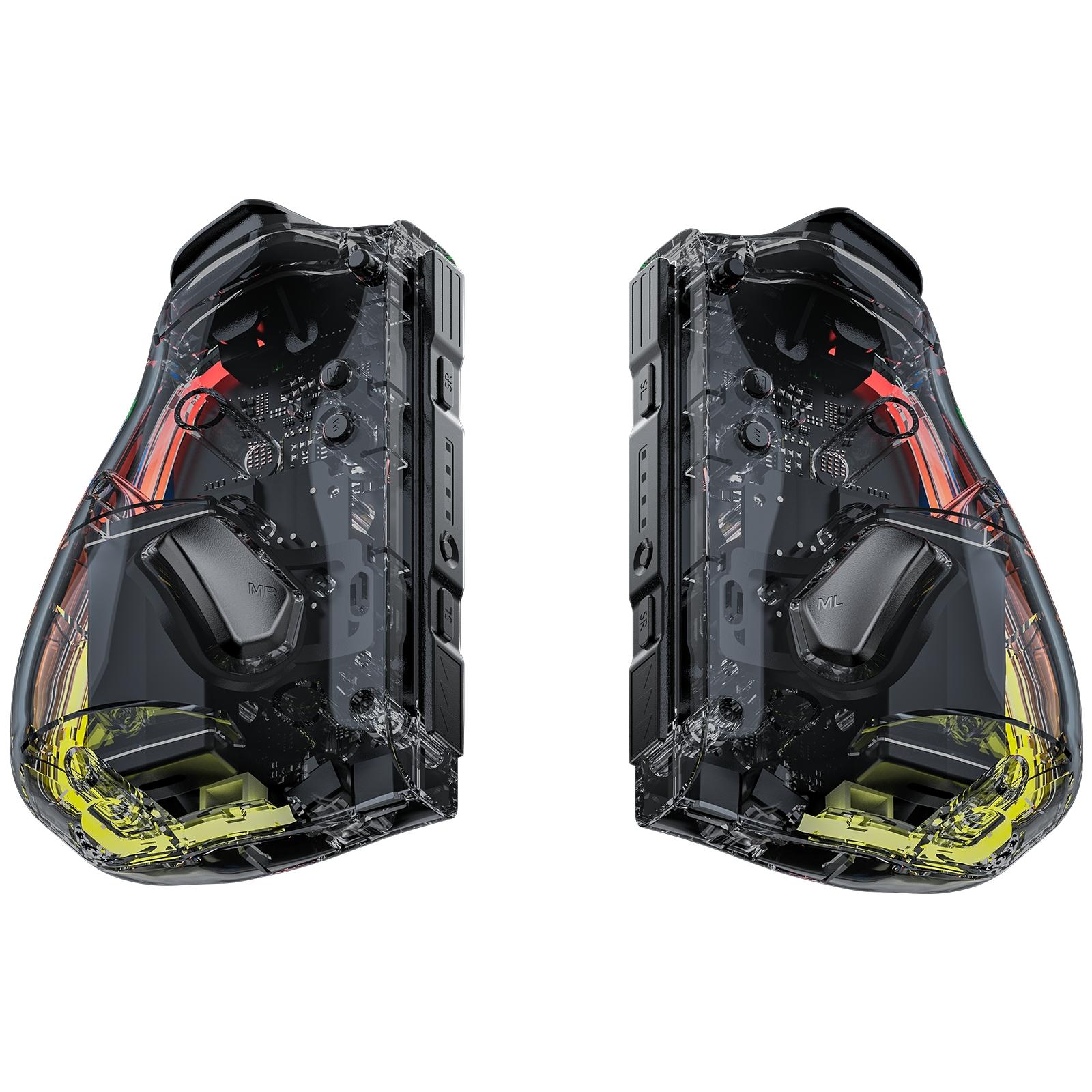 Wireless RGB LED Controller for Nintendo Switch Lite Oled Joy-Con, Dual Vibration Joystick, Compatible with Joy-Cons & Switches