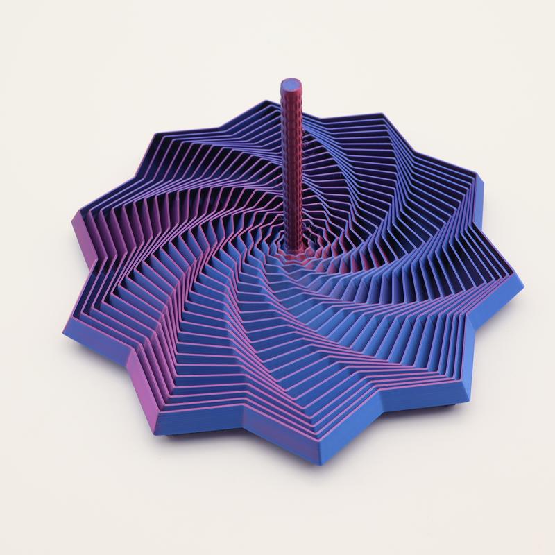 1pc 3D Printed Hexagonal Spiral Stress Relief Fidgeting Toy, Home Decor, Halloween & Christmas Gift, Party Favor, Unique Desk Accessory