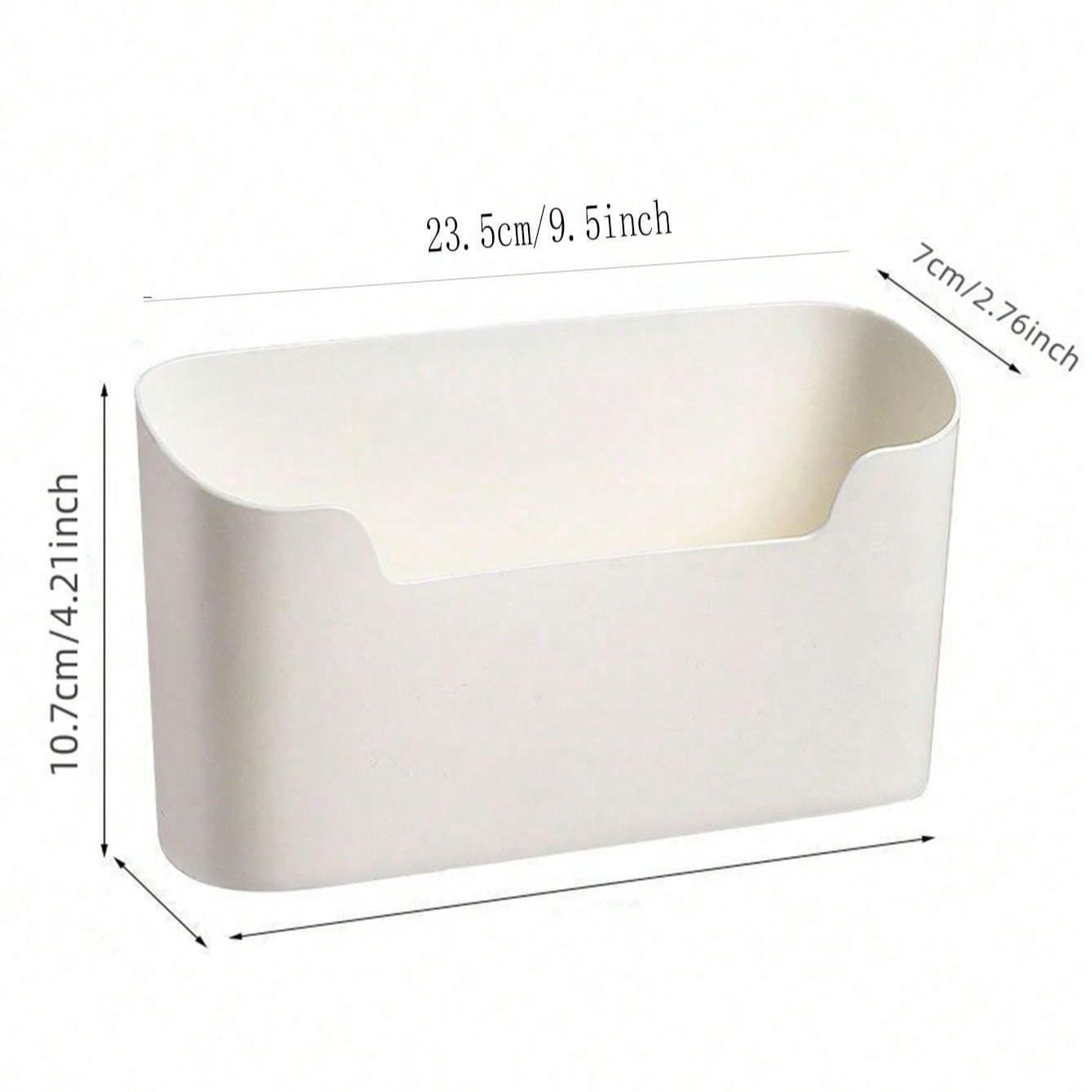 Wall-Mounted Storage Box, Space-Saving Organizer, Kitchen & Bathroom Shelf, Adhesive Wall Holder, Ideal for Home Decor