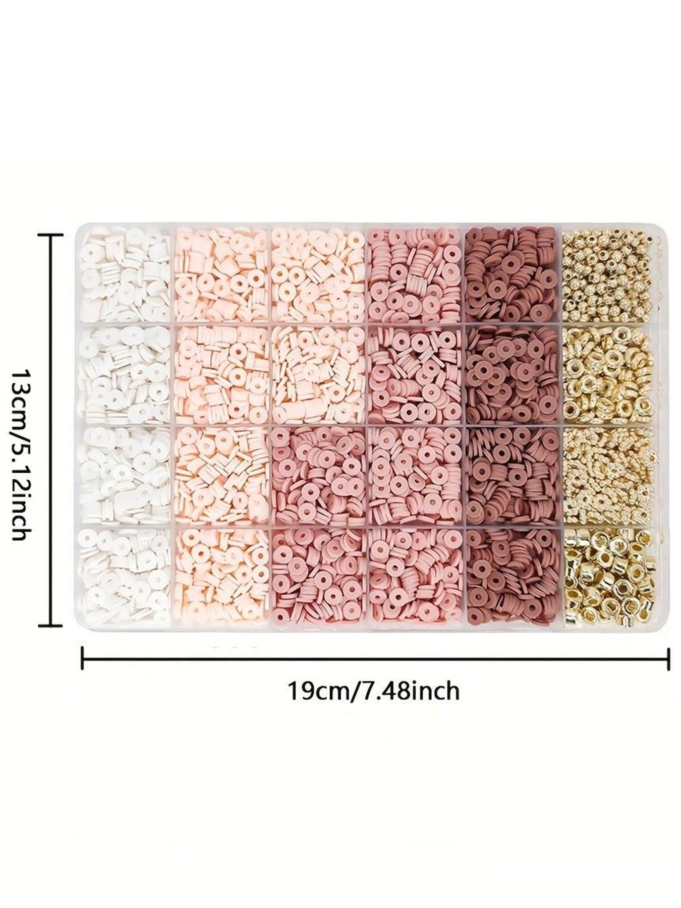 3450pcs Soft Clay DIY Jewelry Making Kit, Ideal for Bracelets, Necklaces, Keychains, Craft Accessories, Fashion Gifts