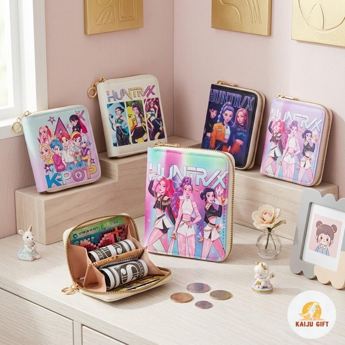 Kpop High-Profile Short Wallet, Cute Portable Small Wallet for Students, Trendy Hanging Accessory Bag, Perfect Gift for School Start