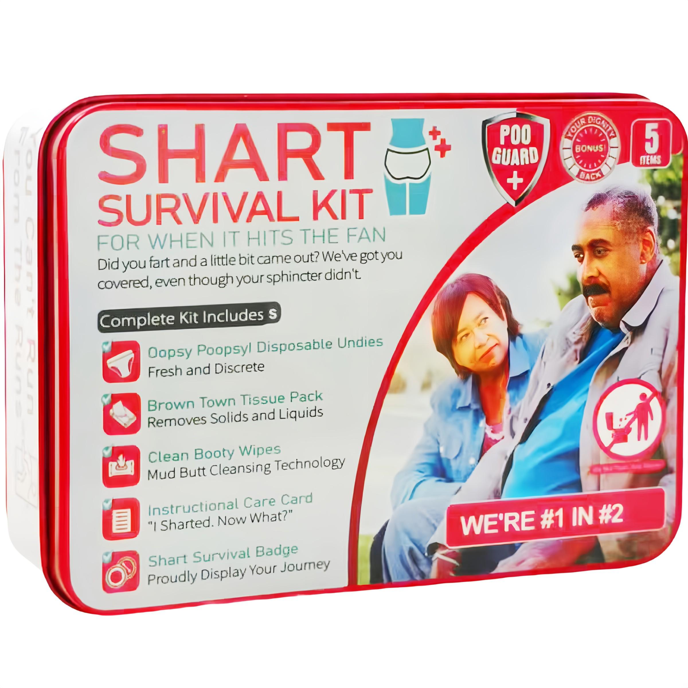 Ultimate Prank Gift Set with Tissue, Disposable Underwear & Fun Badges - White Elephant Party Favors for Friends, Gag Gifts, and Pranksters, Funny Prank Gifts, Playful Design, Humorous Design, Novelty Items, Prank Lovers