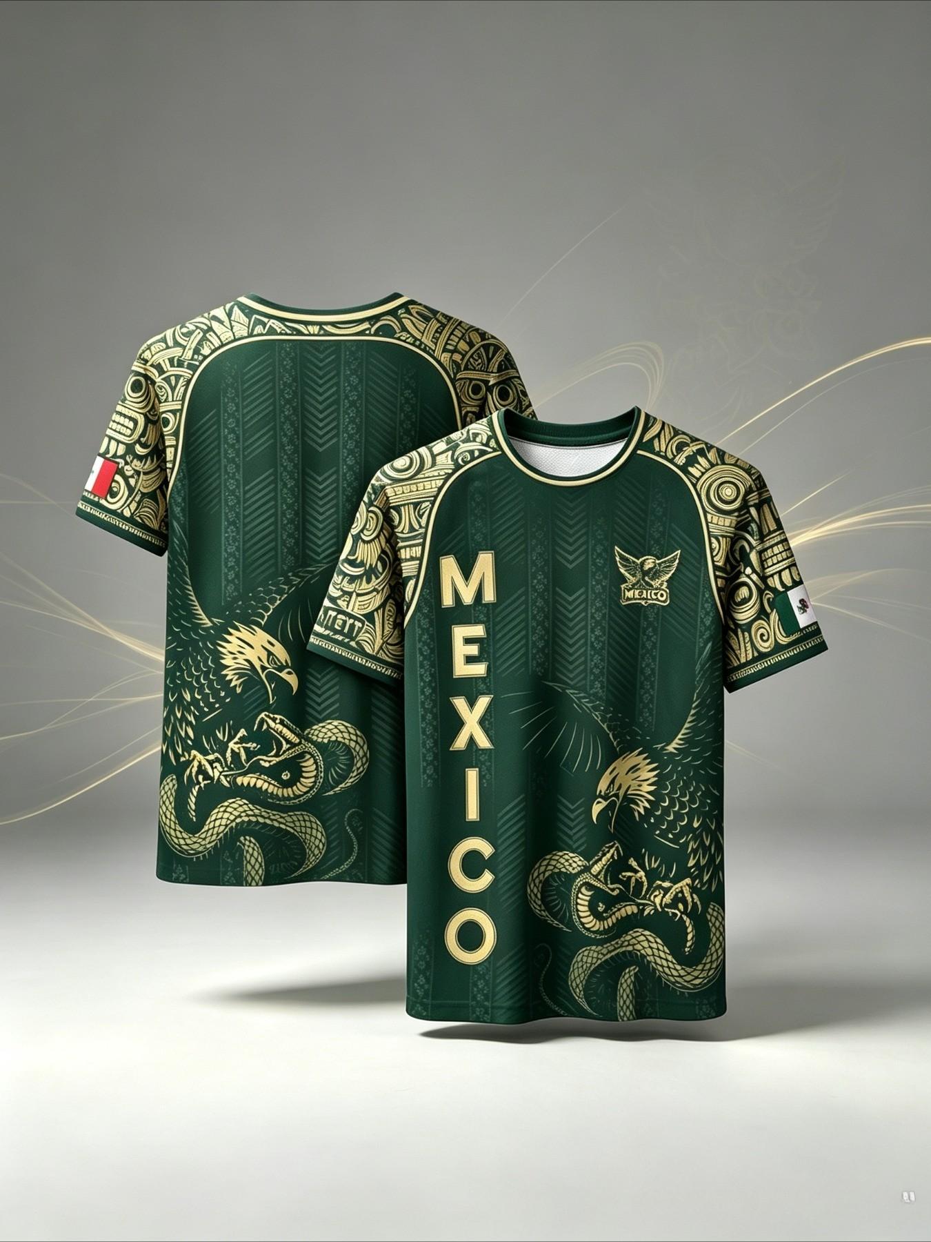 Aztec Eagle Serpent Totem Print Tee, Vintage Maya Design, 3D Print, Unisex Loose Fit, Summer Casual Long Sleeve Top