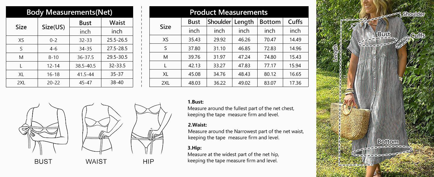 Chouyatou Women's Loose Midi Striped Shirt Dress Bohemian Side Slit Dress with Pockets SpringStatements Chouyatou Women's Loose Midi Striped Shirt Dress Bohemian Side Slit Dress with Pockets SpringStatements