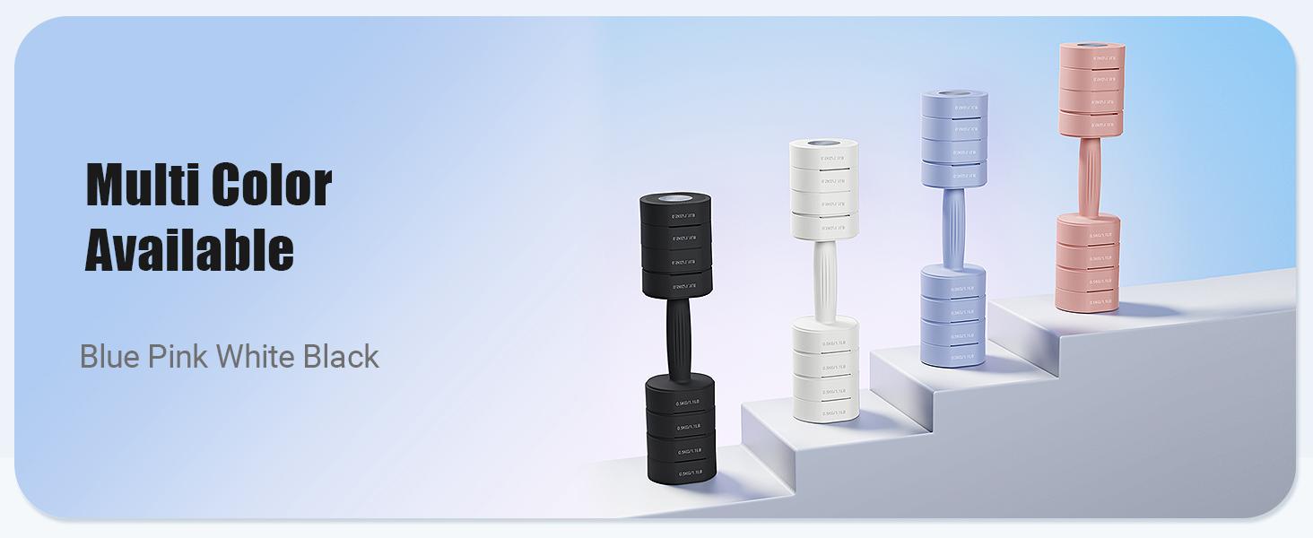 MERACH Adjustable Dumbbell Set, 4 in 1 Free Weights Dumbbells Each 2.2-8.8LBS Hand Weights for Women Soft Rubber Handle for Home Gym Exercise Training