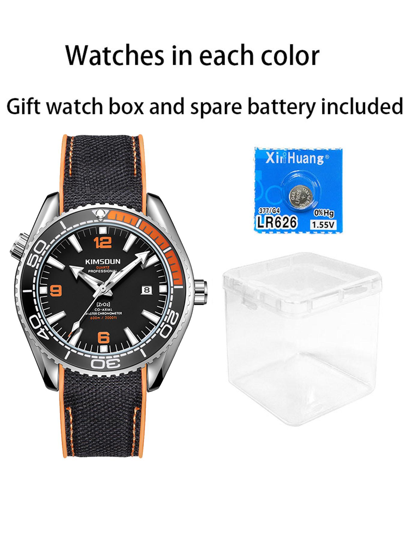 Men's Fashion Sport Quartz Watch, Luminous Dial Calendar, Casual Round Dial Analog Watch, Analog Quartz Watches, Perfect Gift for Birthday, All Seasons Wearable detail 1