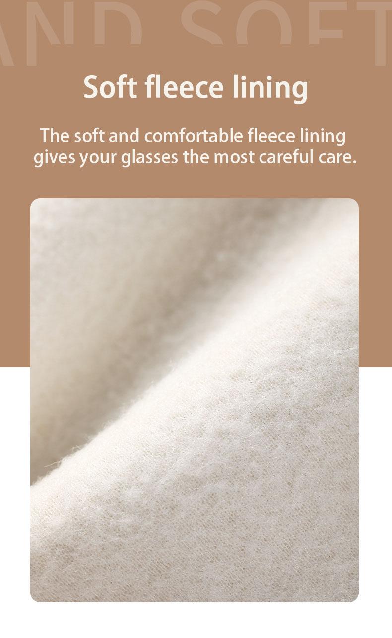 Leather Eyeglasses Cases PU Soft Sunglasses Pouch Squeeze Top Portable Glasses Cases for Men Women