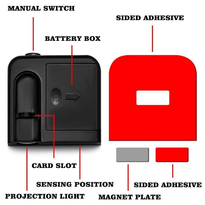2/4 Pcs Corvette Door Projection Light/laser Lamp/new Welcome Light/modified Decoration Floor Lamp (batteries Not Included)