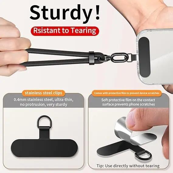 Adjustable Mobile Phone Strap Lanyard Crossbody Phone Lanyards Neck Rope with Patch for iPhone Cell Phone Hanging Cord Strap