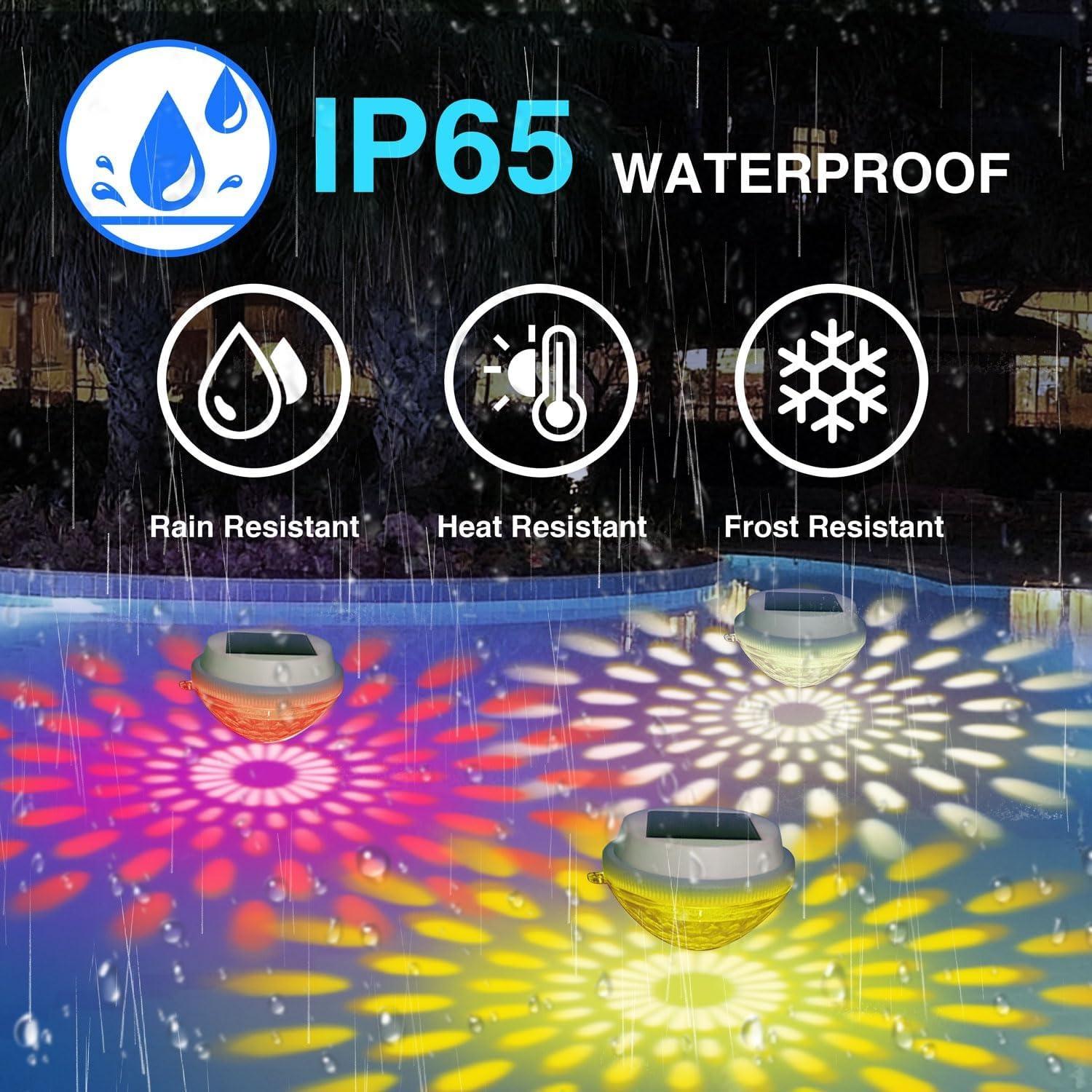 Solar Powered Floating LED Light, Multicolor Pool Lamp, Submersible Aquarium Light, Garden Decorative Mood Light, Outdoor Lighting