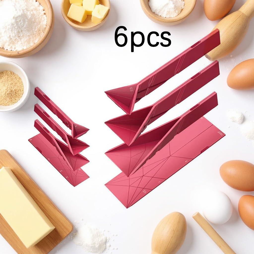 Blue Polygonal Flat 3-In-1 Measuring Spoons Set, Magnetic Foldable Multi-Purpose Cooking Baking BBQ Utensils