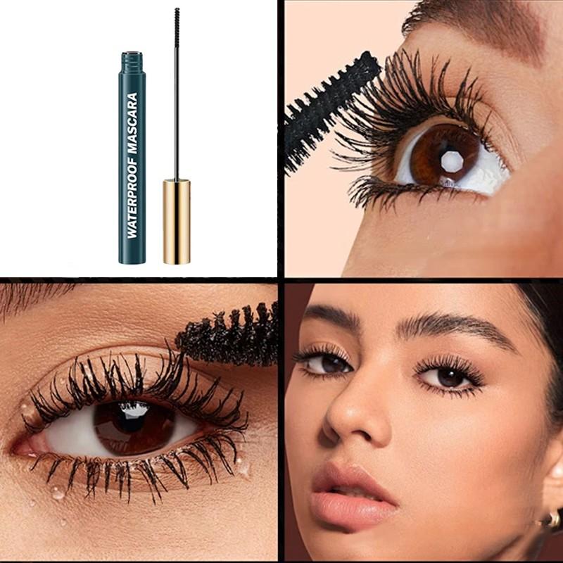 Long Lasting Curling 3D Lengthening Mascara, Affordable Drugstore Mascara, Ultra Black, Clump-free, Long Lasting Hold, Volumizing & Curling Lashes, High Pigment Eye Enlarging False Lash Effect