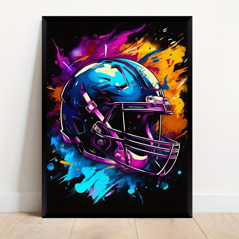 3-Piece Set, Modern Gaming Wall Art Posters, Graffiti-Style Football Canvas Prints, Game Room Decor Posters, Gift for Boys, Frameless