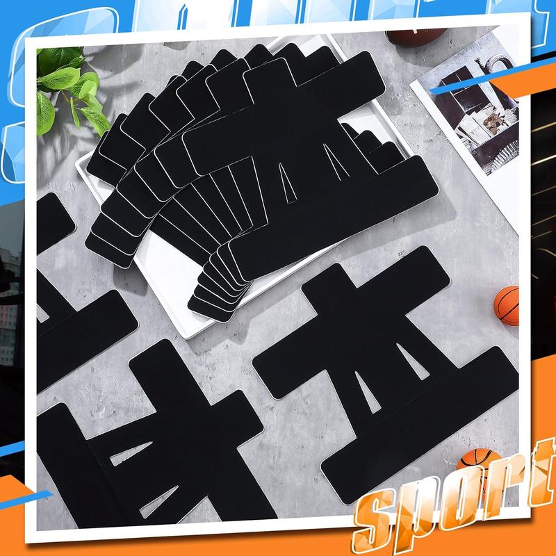 Pre-Cut Kinesiology Tape for Shoulder – Waterproof, Breathable Elastic Sports Tape for Pain Relief, Muscle Support & Shoulder Stability (Black, 10 Count)