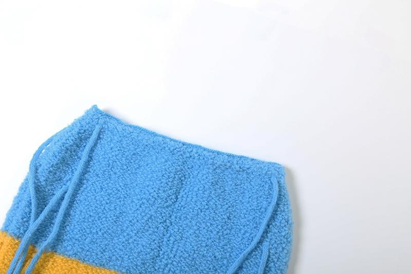 DOUCIU Summer Trend Street Hip-Hop All-Match Cute Tight Sexy Hot Retro Women'S Thin Solid Color Simple Woolen Short Skirt Street Fashion Skirt