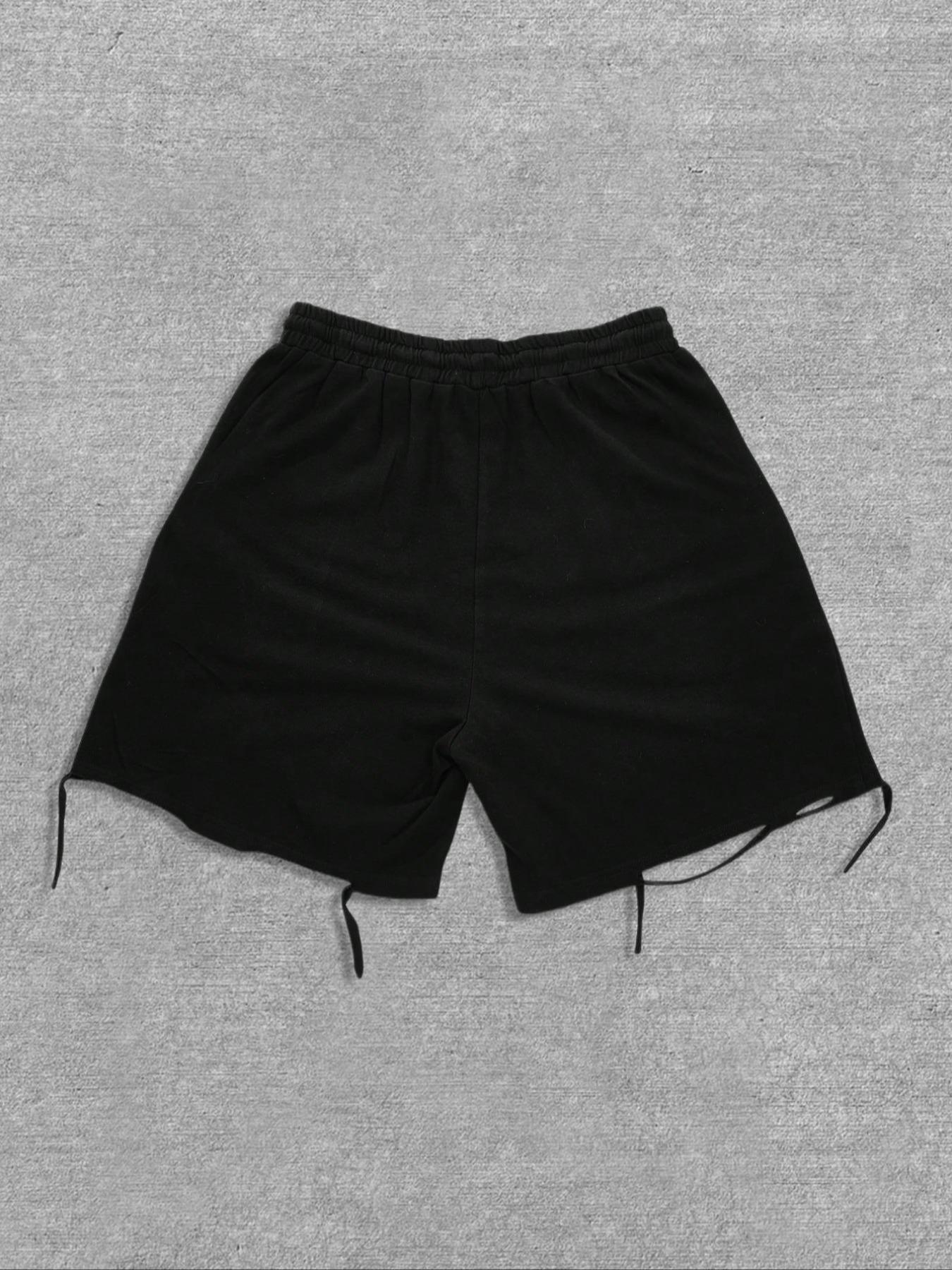 Men's All over Print Rhinestone Decorated Floral Casual Shorts, Fitted Style for All Seasons, Moderate Fabric Thickness, Casual Fashionable Shorts