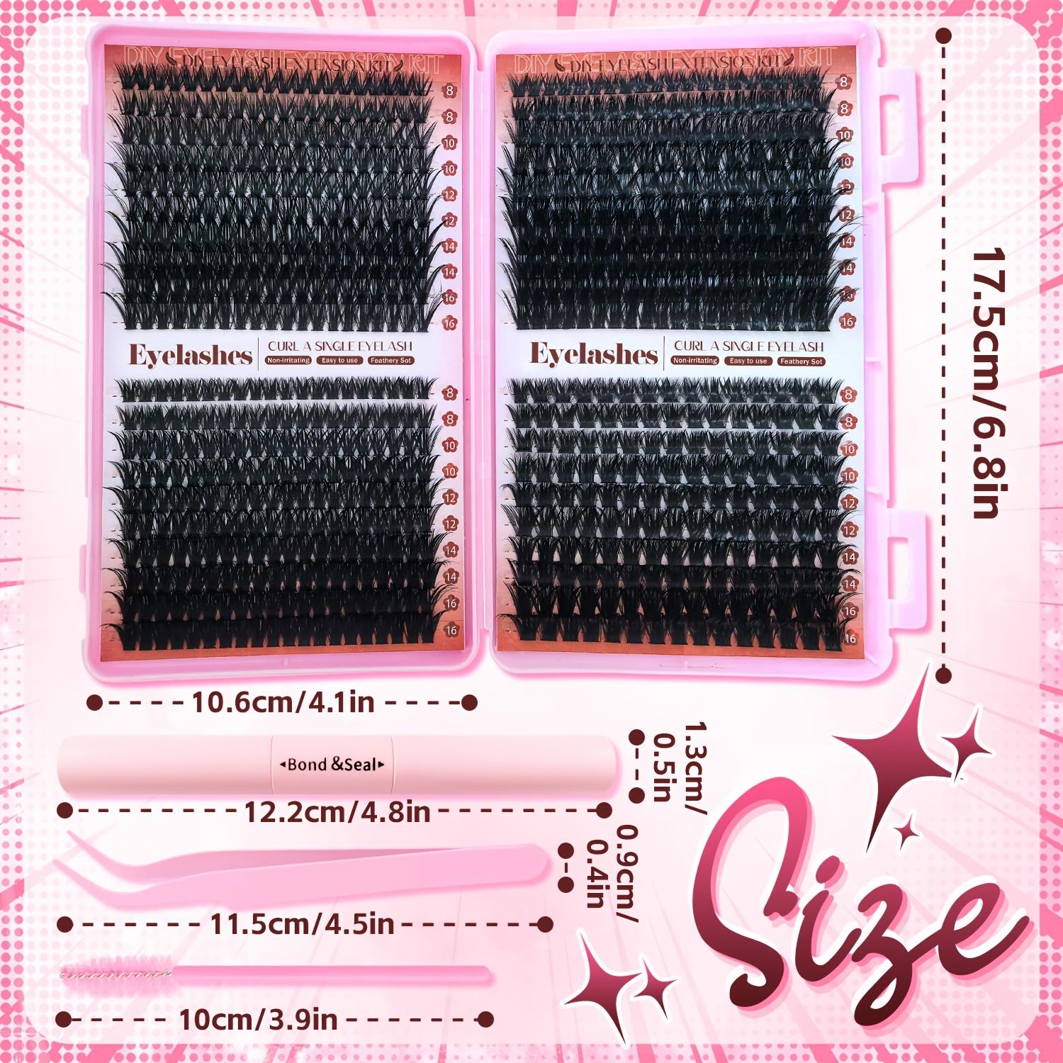 A Kit for Creating False Eyelash Extensions, Featuring a Multifunctional Eyelash Book with a Mix of 40-120D Fluffy And Dense Eyelash Clusters, Along with, a Multifunctional Tool Brush, Tweezers, And a Professional Makeup Kit to Achieve Beautiful Eye