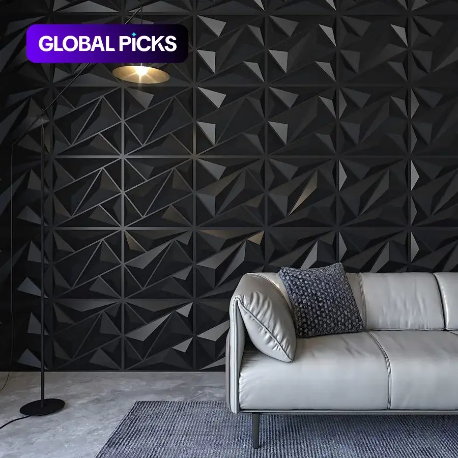 【Black Friday】Minimalistic Geometric Pattern Wall Panel for Indoor Wall Decoration, PVC 3D Decorative Wall Panel for Home Living Room