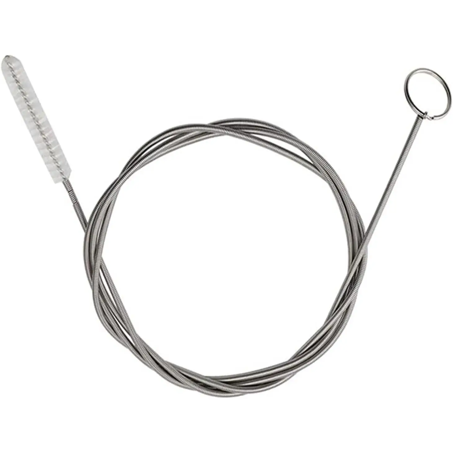 155CM Extra Long Flexible Nylon Spring Tube Cleaner Brush for Fridge Drain Pipe, Aquarium Filter, Drinking Straw, Skinny Tube Cleaning Dredging Tool