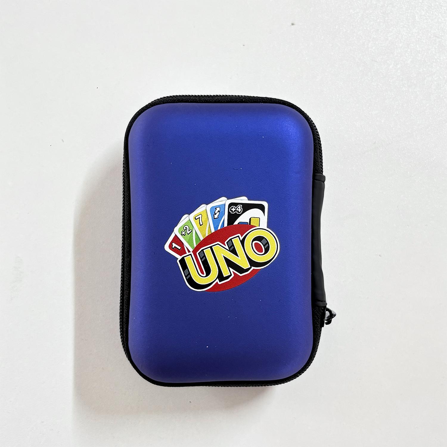 UNO Travel Zipper Box Children's Fan Entertainment Card Clip Mini Storage Bag